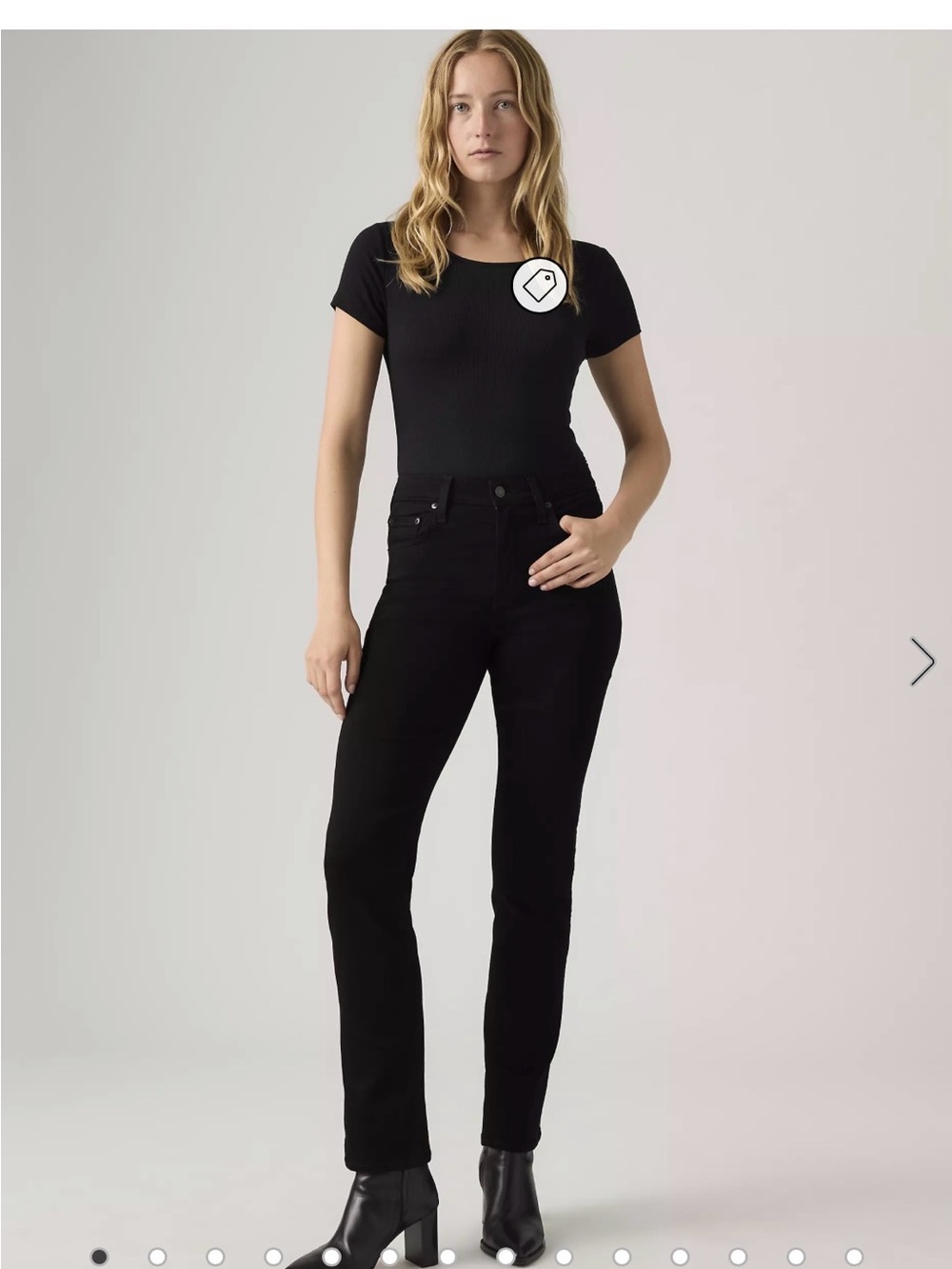 Levi’s Women's Black 724 High-Rise Straight Jeans